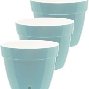 3 Pack - Self Watering Planter - Modern Flower Pot with Water Level Indicator