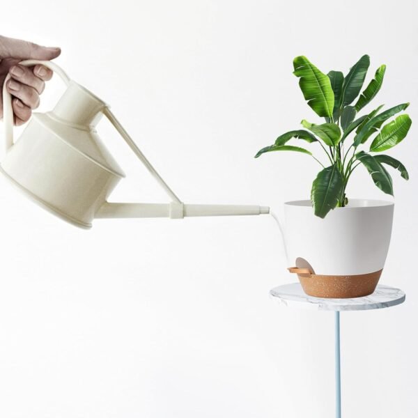 5Pack Self Watering Plant Pots for Lazy People,White Plastic Self Watering Planter - Image 3