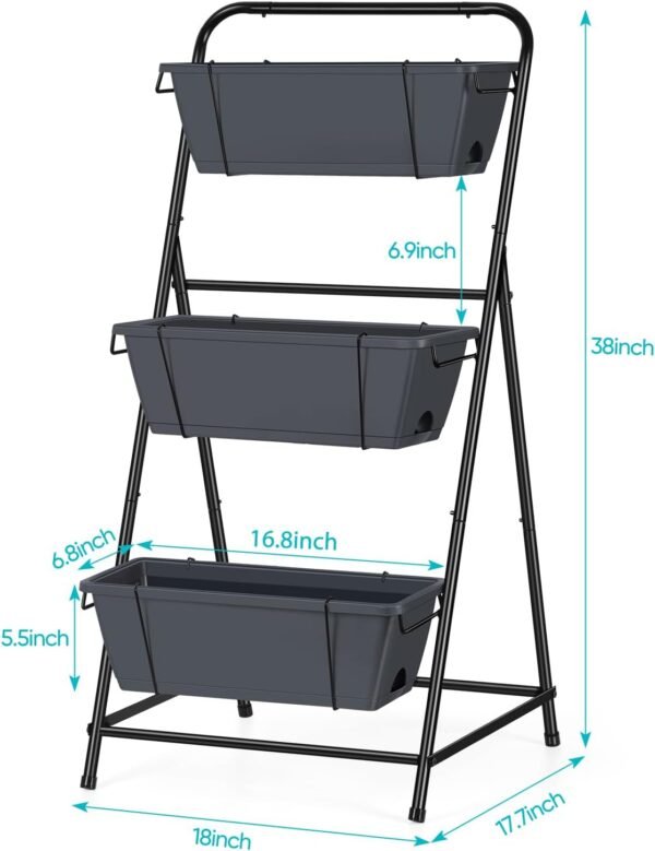 Vertical Garden Planter 3 Tier Raised Garden Bed Herb Planter - Image 4
